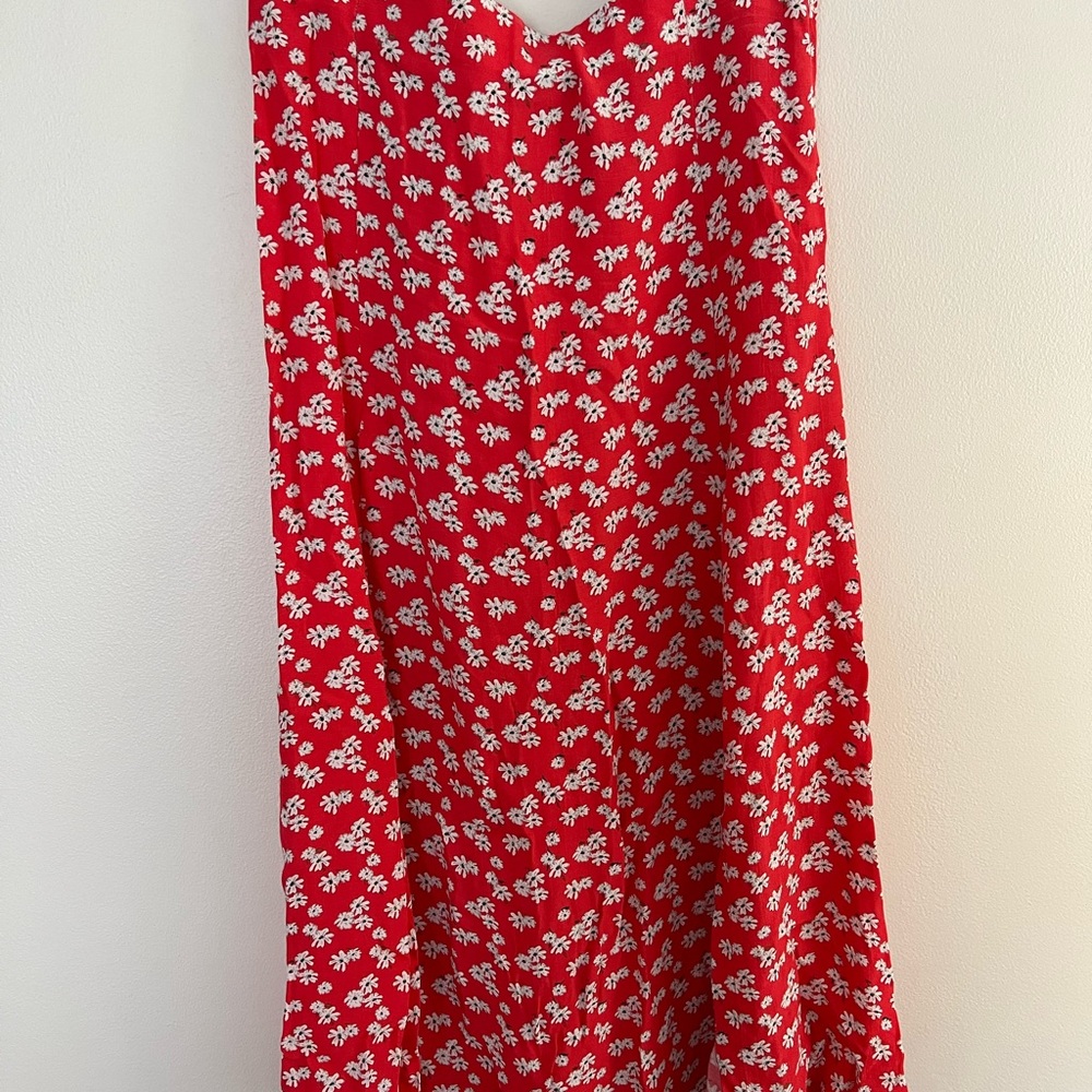 Zara floral midi skirt